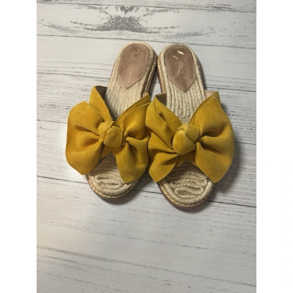 Antonio Melani Sandals Size 7 Yellow Leather‎ Twist Boho